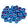 Short Screw Cap, Polypropylene, Screw-Thread, PTFE/Silicone/PTFE Septa, Blue, Preassembled, 2.0 mL, 9 mm, 1000-pk.