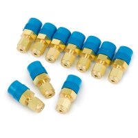 Swagelok Fitting, 1/8" to 1/4" NPT Male Connector, Brass, 10-pk.