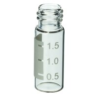 Big Mouth Step Screw-Thread Vials with Grad Marking Spot, 2.0 mL, 12 x 32 mm, 10 mm/425 Thread (Vial Only), Clear, 100-pk.