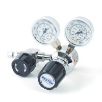 Dual-Stage, Ultra-High Purity Inert Gas Regulator DIN 477 #1, Chrome-Plated Brass