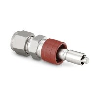 Swagelok Fitting, 1/4" Male Quick Coupling, with Shutoff, Stainless Steel, ea.
