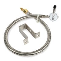 Regulator Manifold, Chrome-Plated Brass for CGA 350 (H2,P5) Protocol Wall Mount for Single- or Dual-Stage Regulators