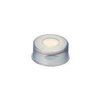 Tappo vial con anello elastico con setto, trasparente, polipropilene, PTFE/silicone, 2,0 mL, 11 mm, 100 pz.