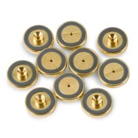 Dual Vespel Ring Inlet Seals, 0.8 mm, Gold-Plated, for Agilent GCs, 10-pk.