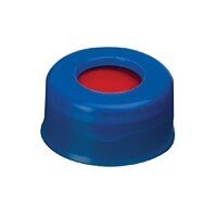 Poly Crimp-Top/Snap-Top Caps and PTFE/Silicone/PTFE Septa, Blue, 2.0 mL, 11 mm, 1000-pk.