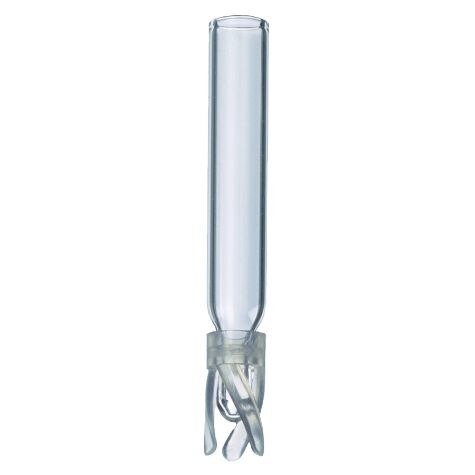Vial Inserts, Glass, LV w/Polypropylene Bottom Spring, 100 uL, 100-pk.